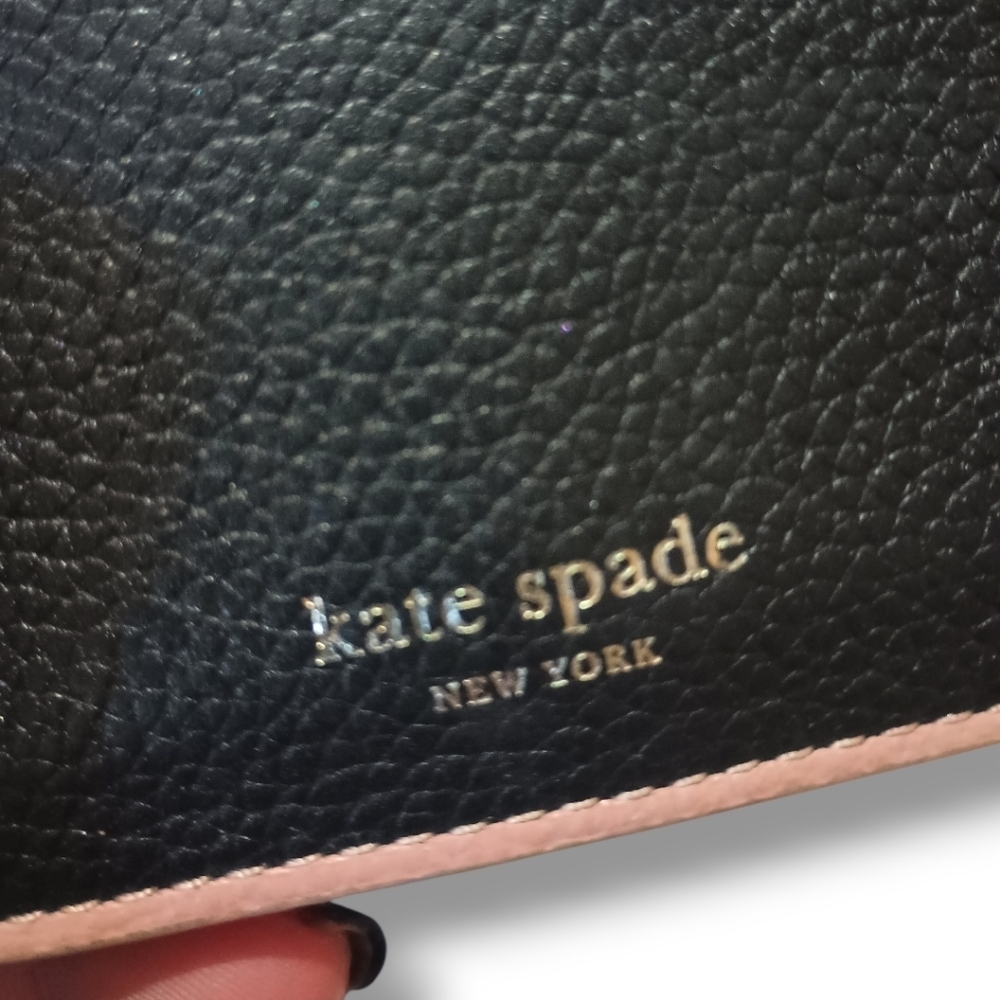 Kate Spade ♠️ Bifold Card Case | Black Leather | GUC - Picture 11 of 11